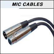 Microphone cables in custom lengths and colors, blue, red, neon