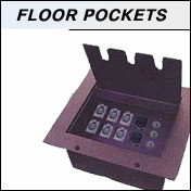 audio pocket stage floor boxes for microphones and data